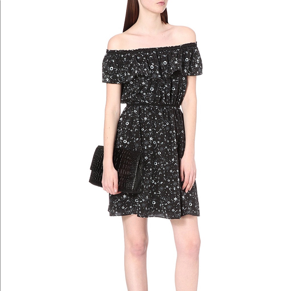The Kooples Tattoo Print Off The Shoulder Dress